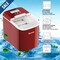 Costway Portable Ice Maker Machine Countertop 26LBS/24H LCD Display w/ Ice Scoop Red\Black\Green\Silver